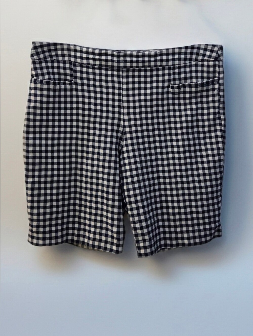 Black and White Gingham Women's Shorts